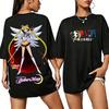 American Retro 2026 Cotton T-Shirt with Sailor Moon Print, Short Sleeve, Unisex, Urban Casual Style