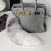 Natural Color Nine-Tailed Fox Tail Keychain - Women's Bag Pendant & Stage Performance Prop