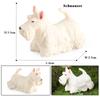 Oenux Dog Animals Model Bulldog Corgi Shiba Inu Husky Pug Schnauzer Chihuahua Puppy Figurines PVC Cute Collection Toy Kid Gift