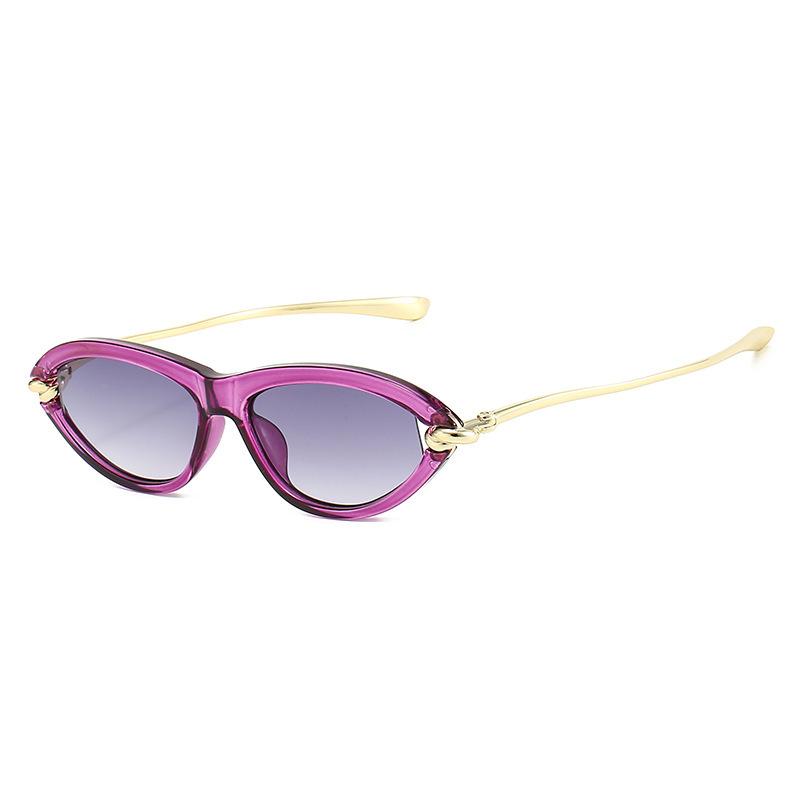 Retro Cat Eye Women'S Sunscreen Sunglasses Metal Pc Versatile Rope Knot Street Outdoor Photo Sunglasses