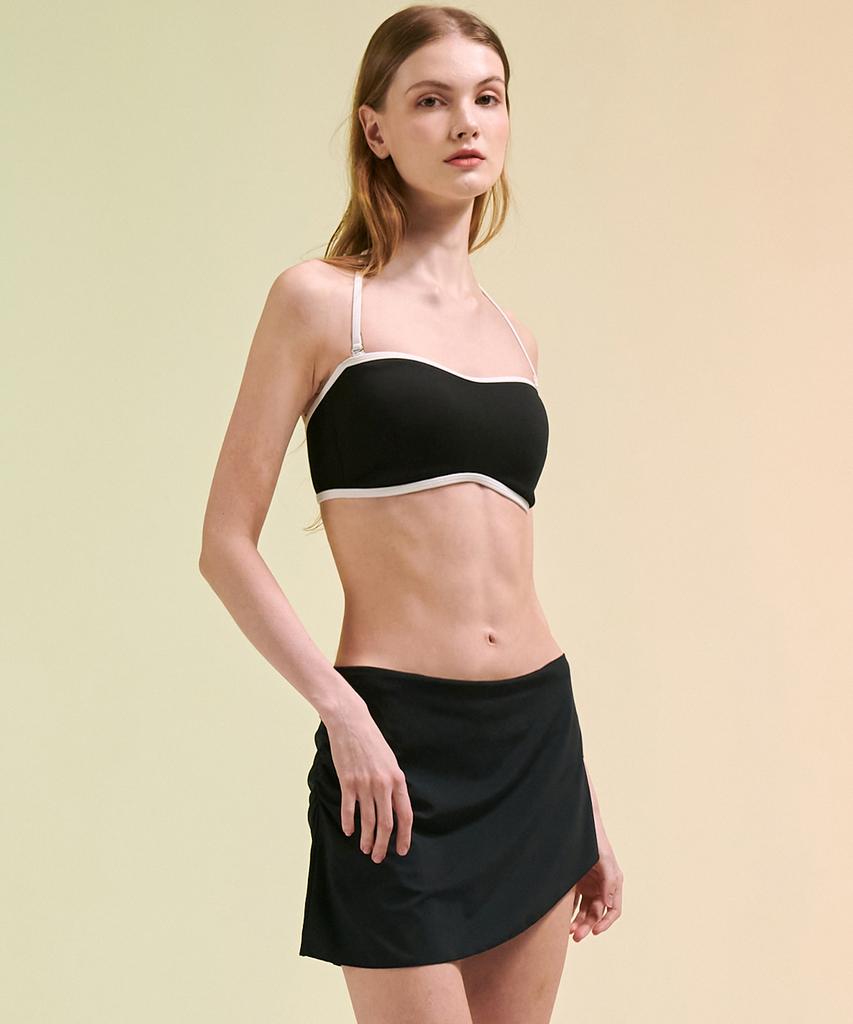 Sonyalebai Diagonal Skirt Shorts_Black