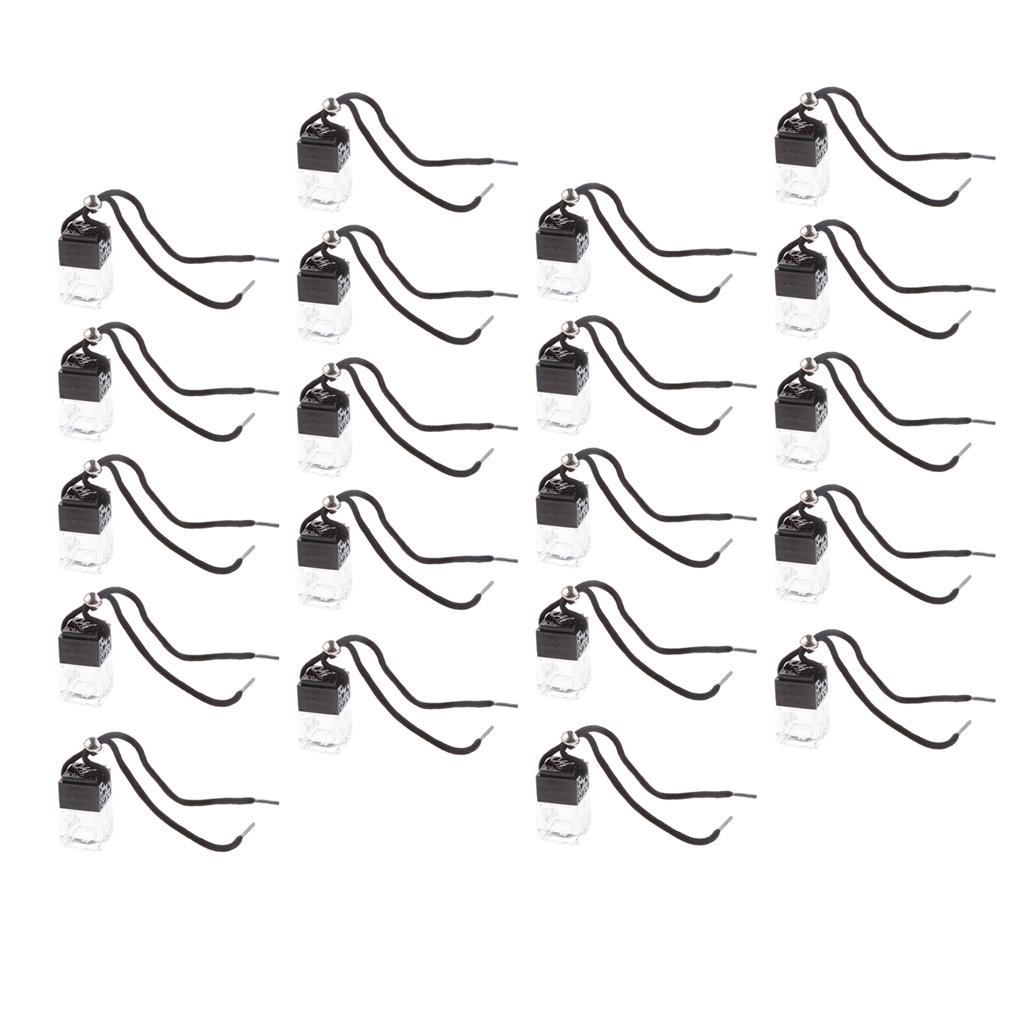20 PCS HOME CAR HANGING AIR FRESHENER PERFUME FRAGRANCE DIFFUSER GLASS BOTTLE Empty Perfume Bottle For  Auto RV Truck