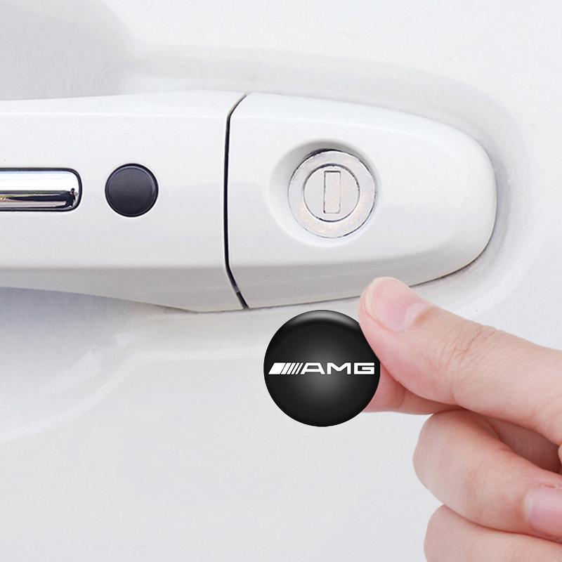 Car Door Lock Keyhole Protection Stickers Emblem For Mercedes Benz W166 W212 W213 W246 W176 W205 C180 W167 A B C E Class GLE GLK EB1