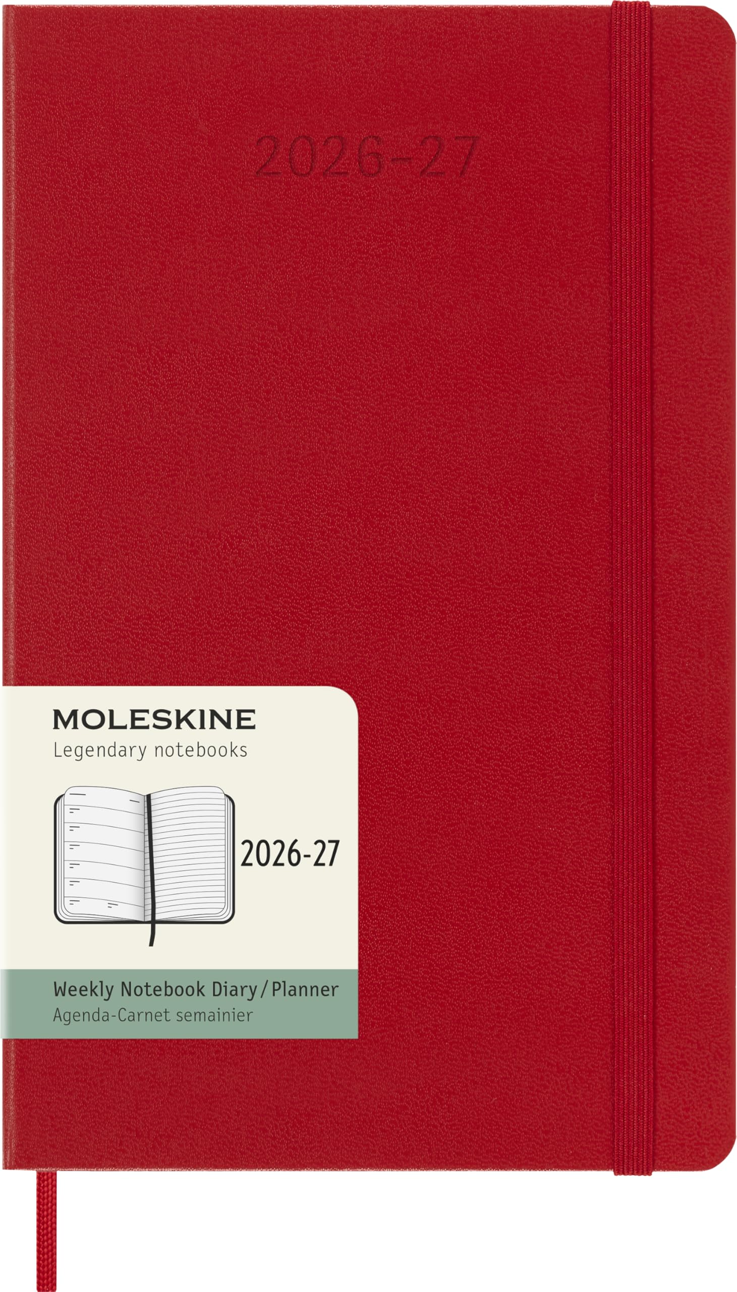 

Moleskine 2026 Weekly Diary Large Scarlet Red DHF218WN3Y27