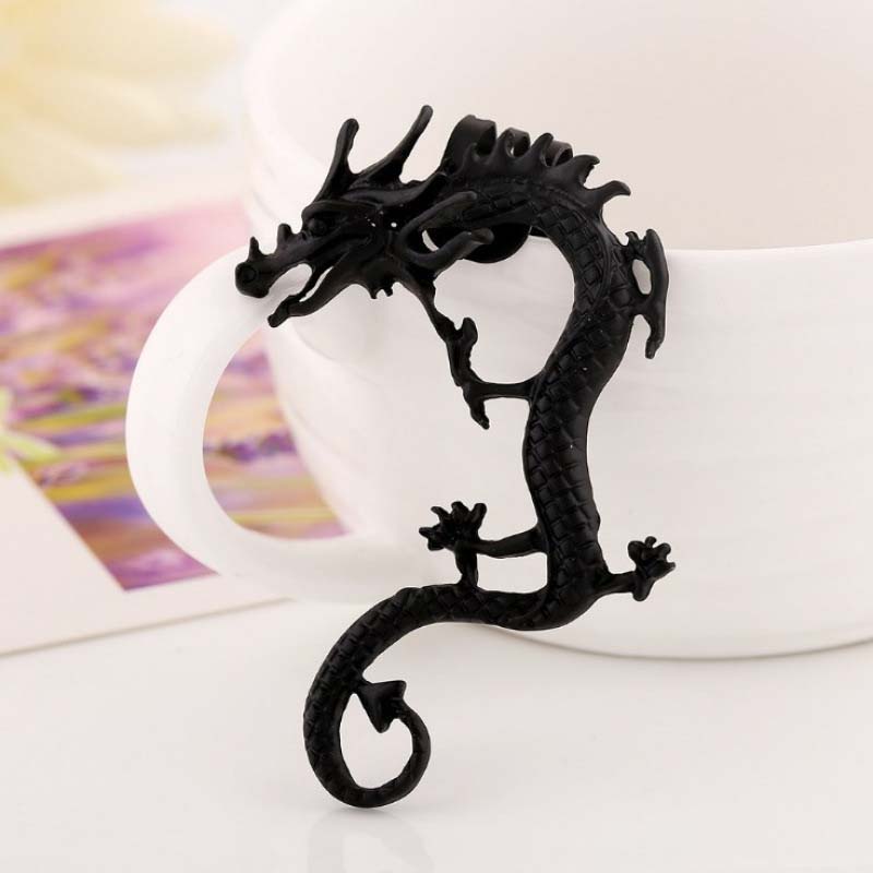 Vintage Punk Metal Dragon Shape Ear Clip For Men Women Gothic Hip Hop Animal Non Piercing Cartilage Ear Cuff Jewelry Accessories