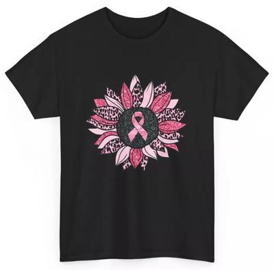 Sunflower Pink Breast Cancer Awareness Women Warrior TShirt Unisex T-Shirt