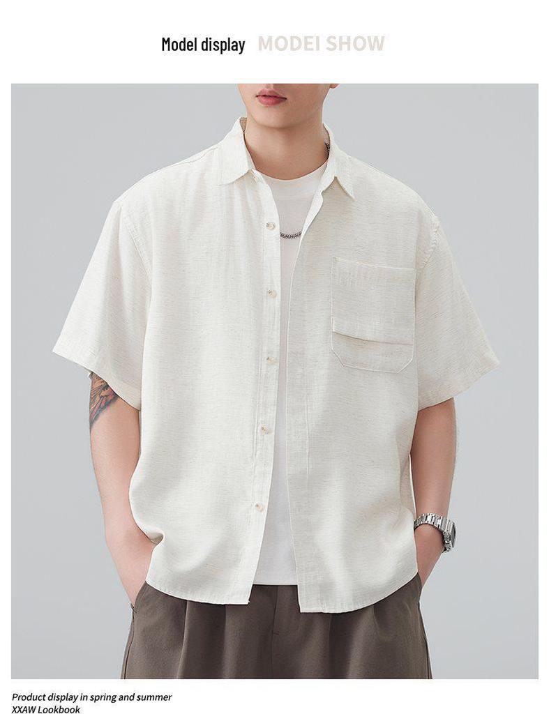 Men's 2026 Trendy Japanese Style Retro Loose Short Sleeve Polo Shirt