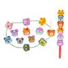 Wooden Lacing Beads for Toddler Educational Threading Preschool Stacking Blocks Shape Matching