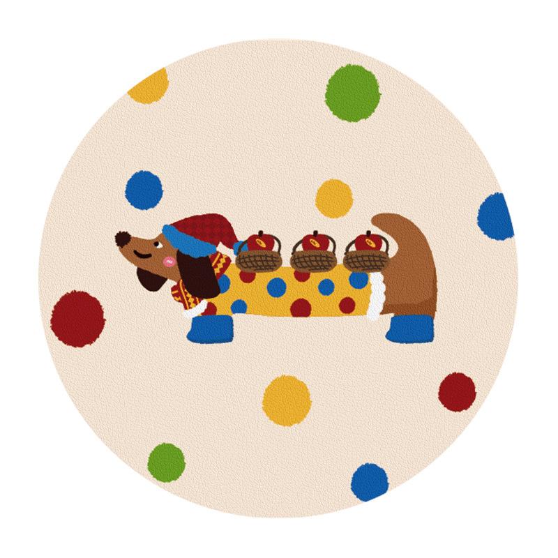 

1pcs Dachshund Puppy Coaster Cute Dog Non-Slip Milk Coaster Kitchen Table Heat Insulation Anti-scald Coasters L