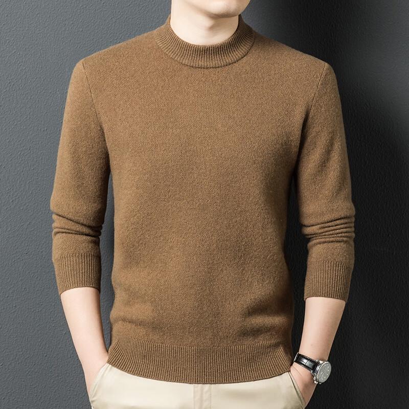 Eliten Men's 100% Lamb Wool Round Neck Pullover Sweater