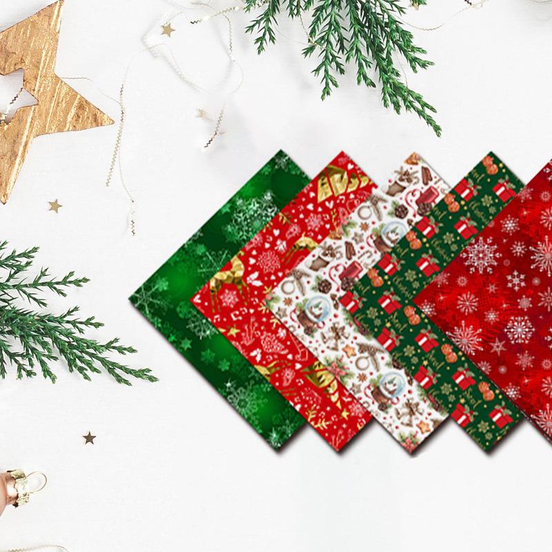 

6-дюймовая бумага для скрапбукинга «сделай сам», рождественские подушечки для скрапбукинга, бумага для оригами, фоновая бумага, 24 шт.