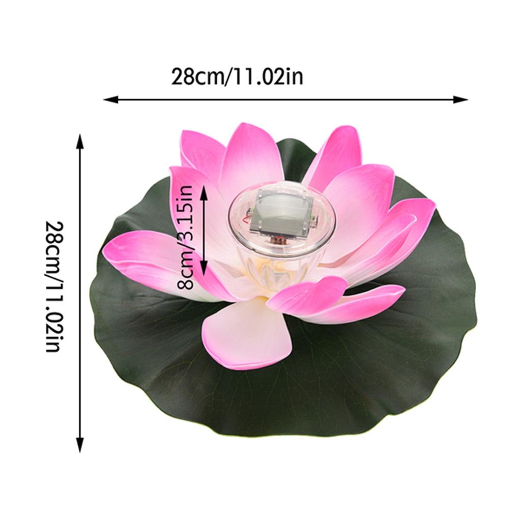 Solar Power LED Color Changing Flower Light Floating Flower Lamp Garden Pool Pond Light