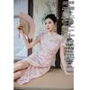 JK&JS Retro Chinese Style Slit Mid-Length Qipao Dress