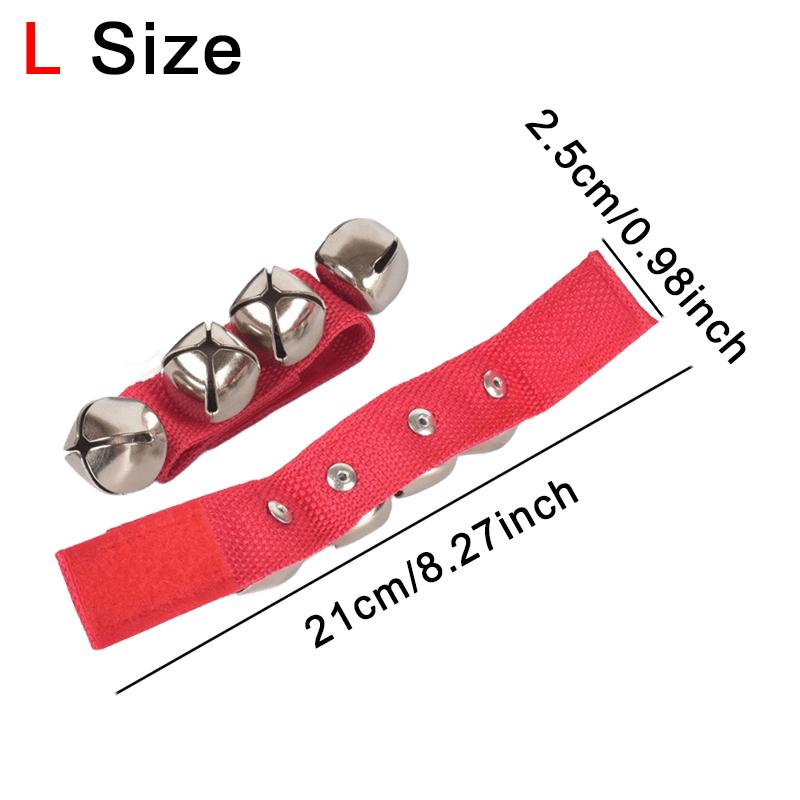 2PCS Red Wrist Band Bell Shaking Bells Festival Decorating Jingle Party Noise Produce Accompaniment Christmas NewYear Favors ZYF