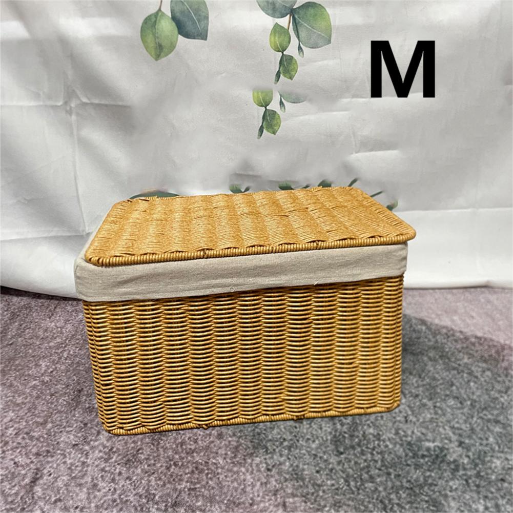 Imitation Rattan Basket Handmade Storage Basket Versatile Storage Option Home Storage Solution For Book Storage