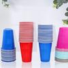 50Pcs Plastic Party Cups 16-Ounce Disposable Water Cups Recyclable Red Blue Cups with Fill Lines for Drinks BBQ Picnic Party