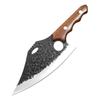 7 Inch Heavy Knife with Finger Hole Kitchen Knives Cleaver Meat Fish Chop Vegetables Butcher Knives Wood Handle Stainless Steel