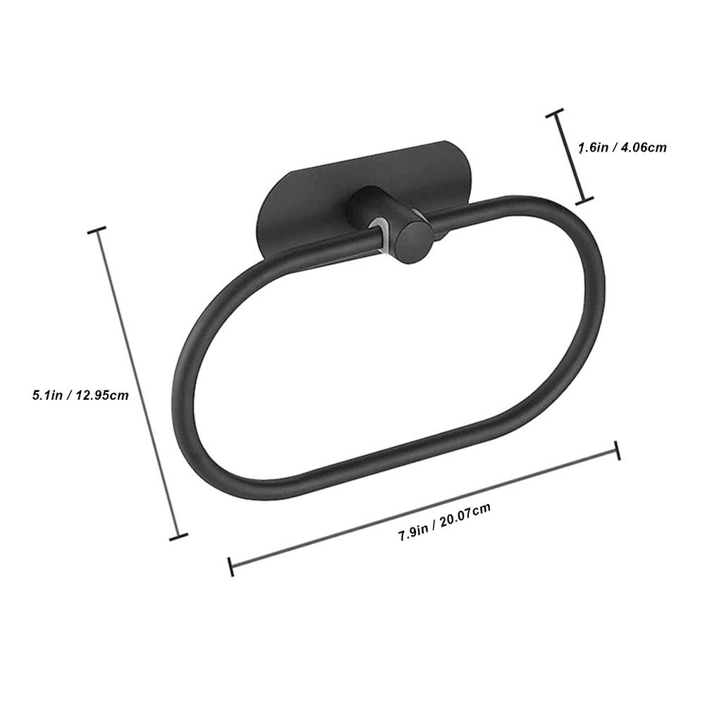 Silver Black Towel Ring Stainless Steel Towel Rack  Bathroom Kitchen Restroom Laundry Room чёрный
