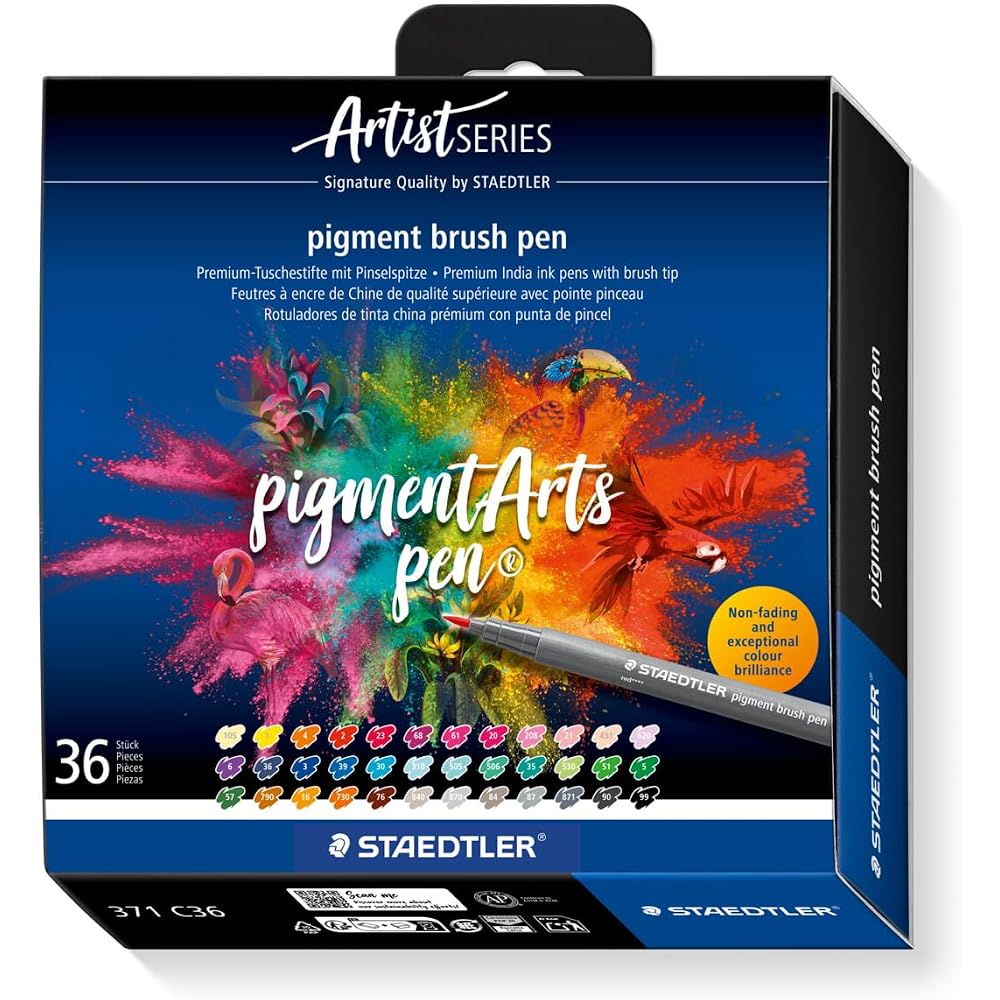 STAEDTLER Water-based Pen Pigment Blush Pens 36 Colors 1 Set 371 C36