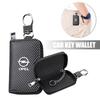 For Opel CorsaCarbon Fiber Car Key Zipper Bag Gift Badge Keys Case For Opel OPC Insignia Astra J H Vectra Combo Corsa D Mokka Zafira Grandland