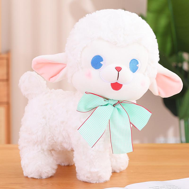 

Soft Cute Bow Tie Little Sheep Doll Cute Girl Lamb Throw Pillow Plush Toy Claw Machine Doll Children S Day Gift 20cm
