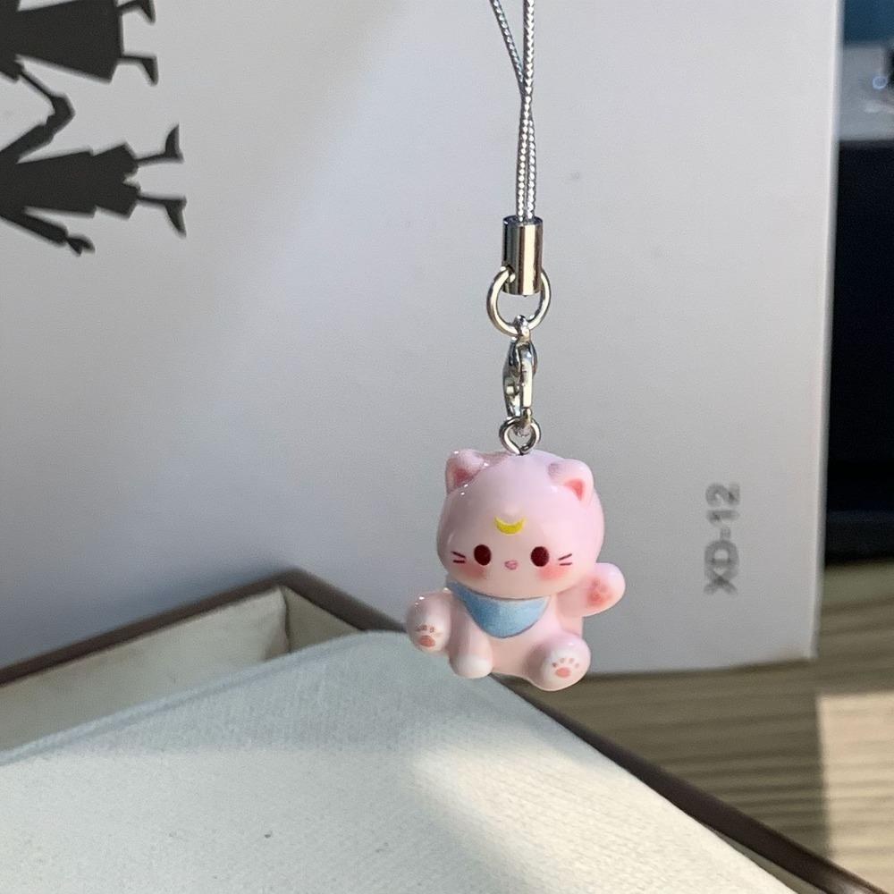 Cartoon Cat Waving Cat Keychain DIY Couple Keychains New Cute Keychain  Home Desktop Decoration