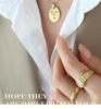 Creative Smiley Face Portrait Pendant Necklace - Gold Plated Titanium Steel Clavicle Chain, European & American Style