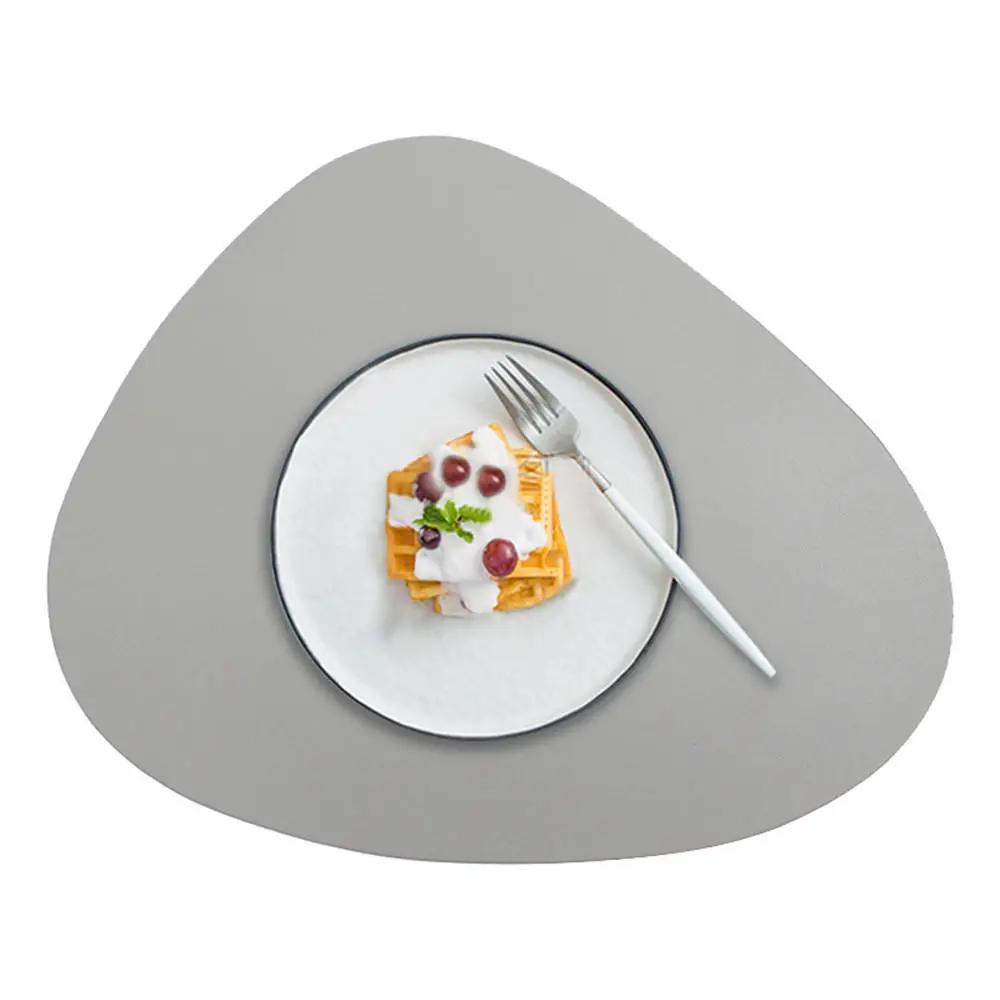 Dreieck Leder Tischset Küche Esstisch Matten Steak Pad Nicht-slipisolierung Pads Hotel Restaurant Home Decor