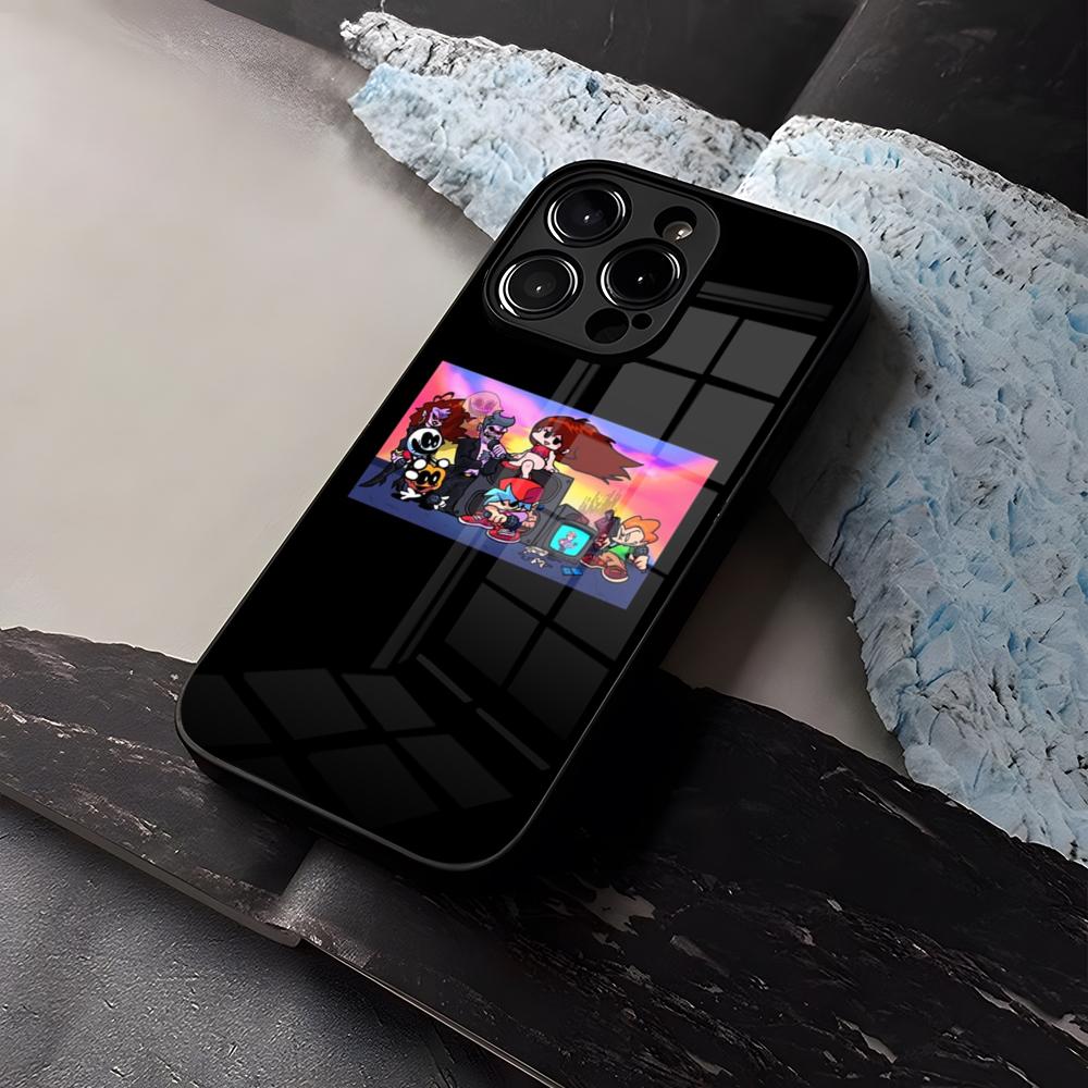 FridayS Night Funkin Game Phone Case Tempered Glass For IPhone 16 13 14 12 15 11 Pro Max Plus Mini X XR SE2020 Coque