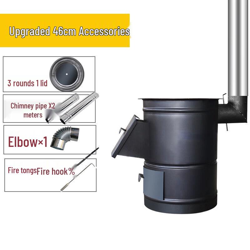 Upgraded Extra Thick Wood Burning Stove Set