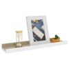 VidaXL Étagères murales 2 pcs Blanc et chêne Sonoma 40x9x3 cm