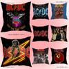 Cool Singer A-ACDC Rock Band Pillow Covers Cartoon Sofa Decorative Home Double-sided Printing Short Plush Cute Cushion Cover