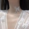Fashion Accessories Transparent Club Women Choker Butterfly Necklace White Black Lace Party Jewelry