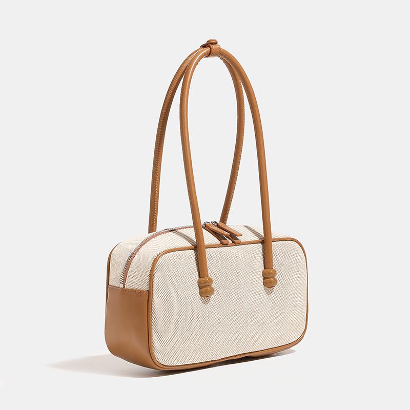 "Original Boston Beaded Baguette Shoulder Bag - Large Capacity, Vintage Summer Style"