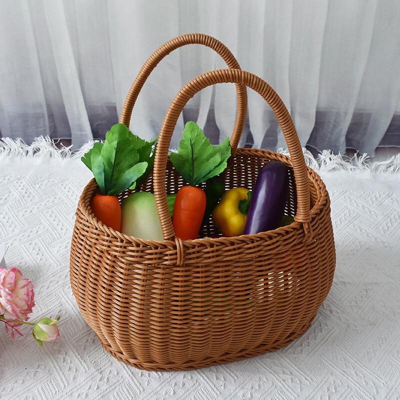 

Плетеная корзина для хранения и пикника из ротанга