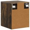 Wall Mounted Nightstand 2 Pcs Smoked Oak Wood Based Material