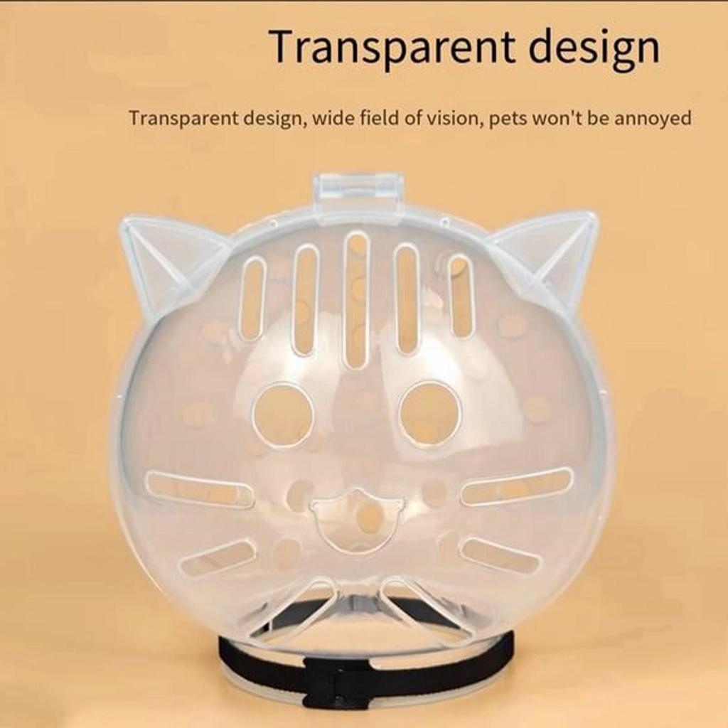 Katten Muilkorf Laarsjes Set Anti-Bijt Ademende Ruimtekap Transparante Kattenhelm met Pootbeschermers Draagbare Astronautenhelm voor Verzorging