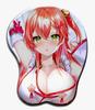 Anime-style Breast Mouse Pad, 3D Cushion, Wrist Rest, Wrist Support, Non-slip, Soft Material, Gaming [Miko-FB]