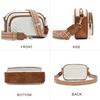 Ielgy Embroidered Grid Messenger Bag Retro Popular Color-Blocking Webbing Shoulder Small Square Bag