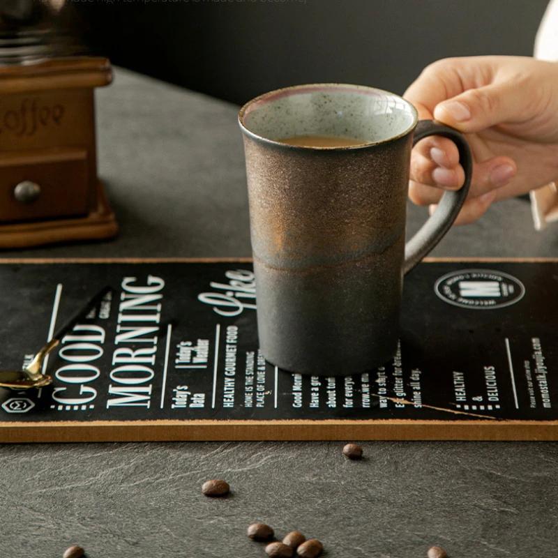 High Capacity Personalized Mug Retro Japanese-style Household Use Coffe Ceramic Cup Espresso Cups Teaware Cafes Drinkware Coffee