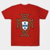 Men Black Print T-shirt Portugal National Football Team No-Cut Transfer Paper Print Cotton Tshirt