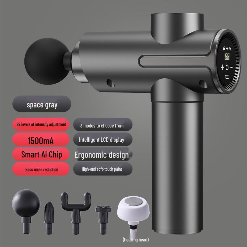Electric Massage Gun with Heat and Extended Handle for Full-Body Relaxation