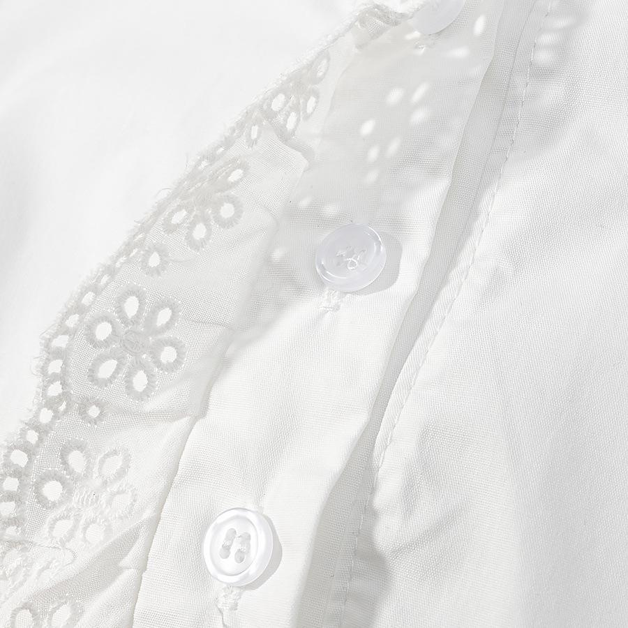 European and American style, new women's fashion, fashionable, versatile, fashionable cotton embroidered shirt