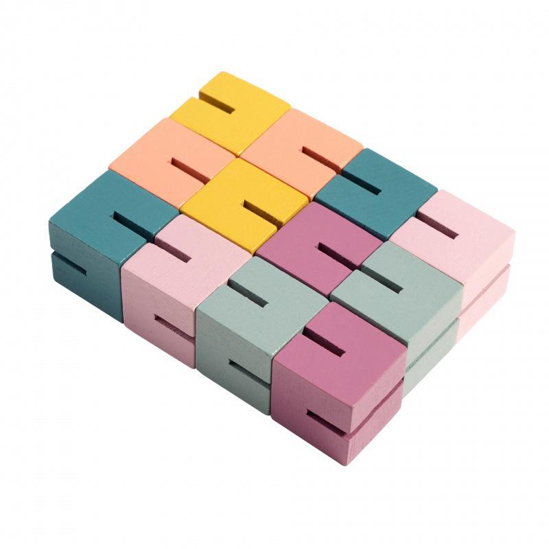 

3D Деревянный Пазл Кубик Веревочная Игрушка для Детей - Универсальные и Ностальгические Строительные Блоки