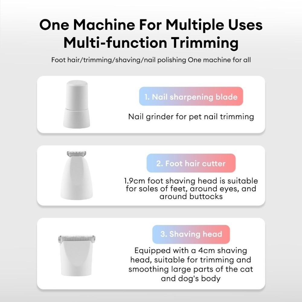 Rechargeable Electrical Clipper Multifunctional Pet Grooming Clipper Pet Shaver  Foot Hair Trimming