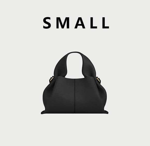 Pol Cloud Genuine Leather Luxury Retro French-Style Dumpling Handbag