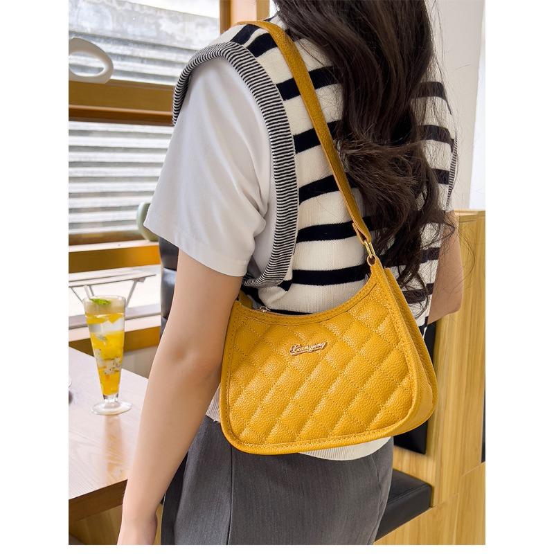 Lychee Print Underarm Bag Soft Fabric Women's Bag High-grade Sense Shoulder Bag