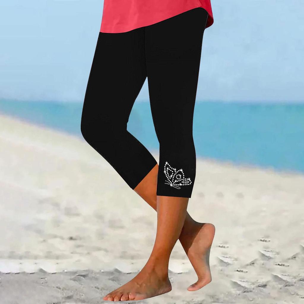Women's Casual -Color - Slim-fit Cropped Bottoming Pants