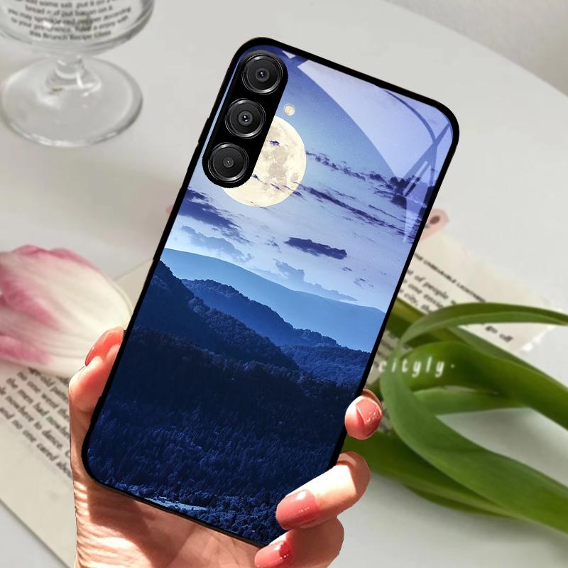For Samsung A26 5G Case Hard PC Tempered Glass Phone Cover For Samsung Galaxy A36 A56 5G Fashion Animal Glass Protector Cases