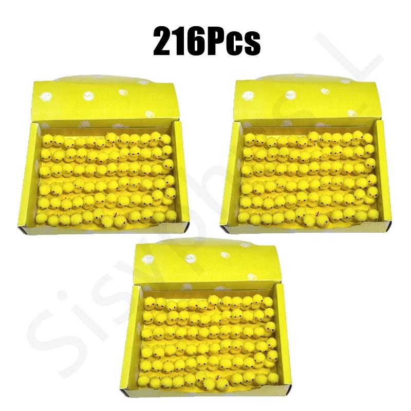 Cute Easter Chick Mini Animal Simulation Plush Small Yellow Chicken DIY Party Decoration Easter Gift Decoration for Home